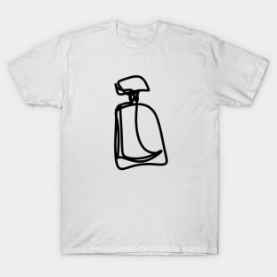 Minimalistic Perfume Bottle Line Art T-Shirt